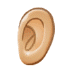 👂🏼 ear: medium-light skin tone display on Samsung